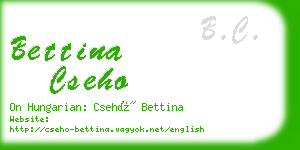 bettina cseho business card